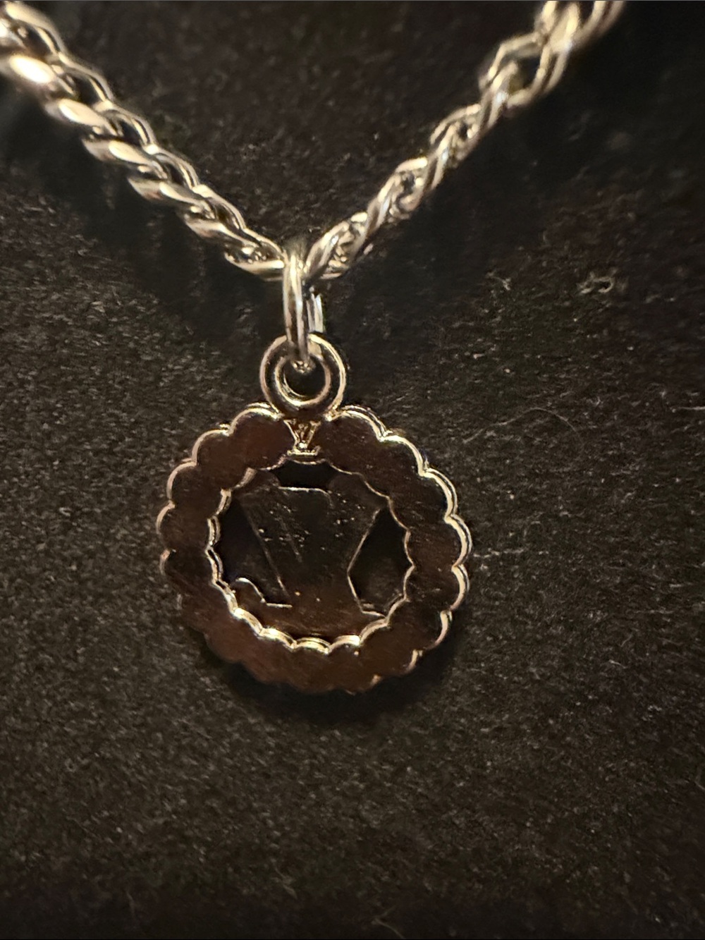 Inspired Silver Circle Pendant Necklace - Picture 3 of 4